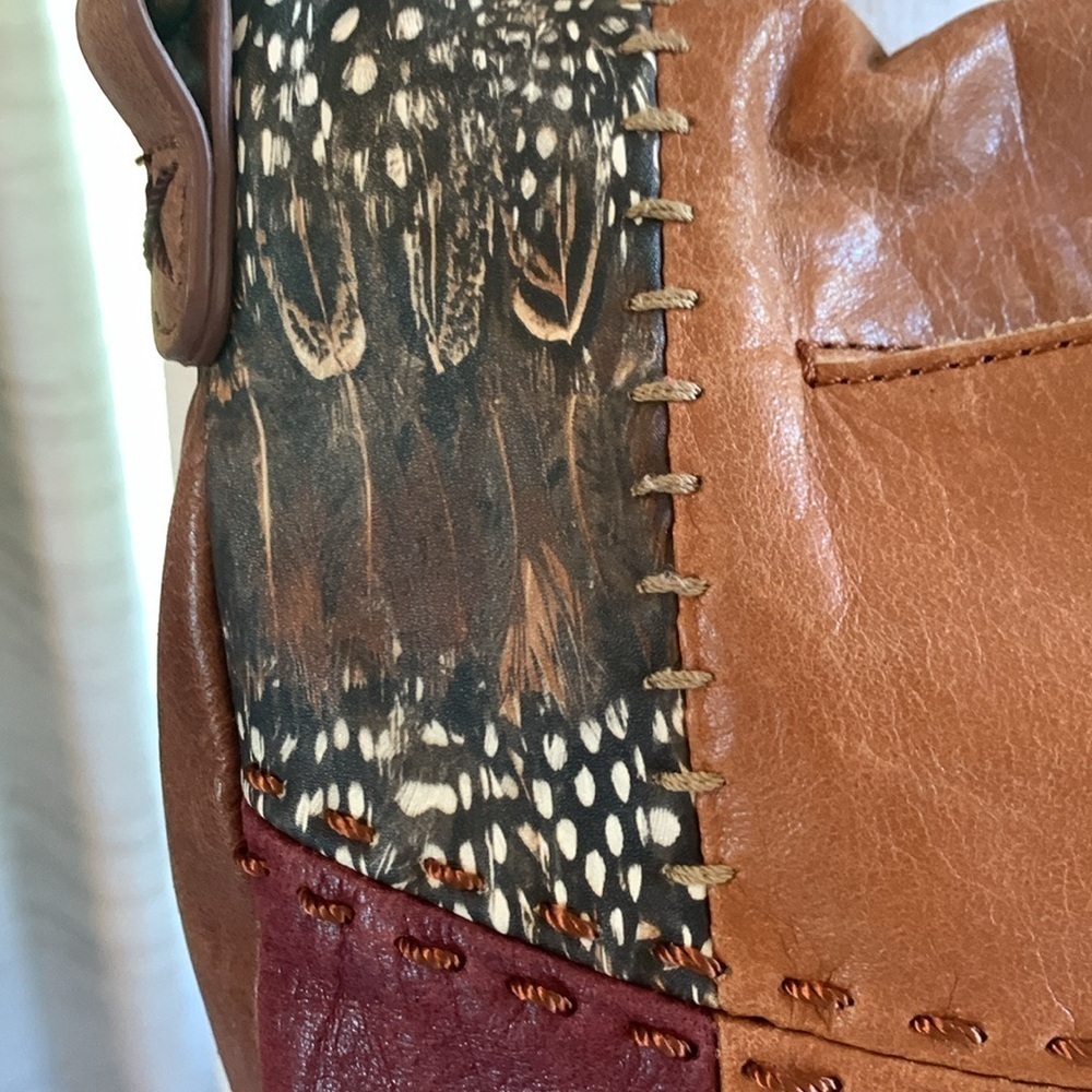 The Sak multi colored patchwork leather shoulder strap purse - Picture 7 of 12